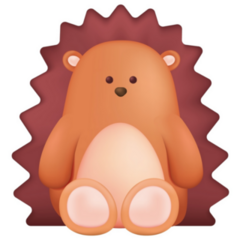 Hedgehog Toy Sticker