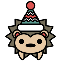 Hedgehog Wearing Hat Sticker