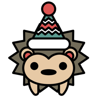Hedgehog Wearing Hat Sticker