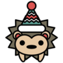 Hedgehog Wearing Hat Sticker
