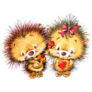 Hedgehogs Illustration Sticker