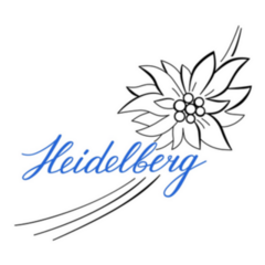 Heidelberg Lettering With Germany Alpine Flower Edelweiss Sticker