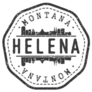 Helena, Montana Usa Stamp Skyline Postmark Sticker