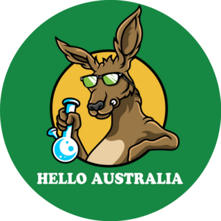 Hello Australia Kangaroo Character Sticker