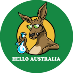 Hello Australia Kangaroo Character Sticker