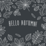 Hello Autumn! Chalk Leaves Sticker