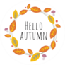 Hello Autumn Fall Wreath Sticker