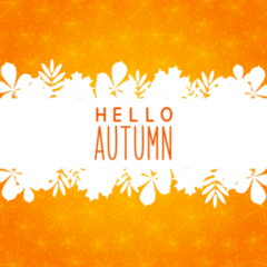 Hello Autumn With Leaves Sticker