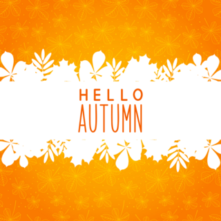 Hello Autumn With Leaves Sticker