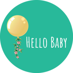 Hello Baby Green Sticker