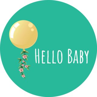 Hello Baby Green Sticker