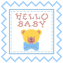 Hello Baby Stitched Sticker