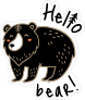 Hello Bear Camping Sticker