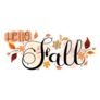 Hello Fall Background With Flowers Sticker