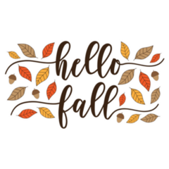 Hello Fall - Lettering Greeting Sticker