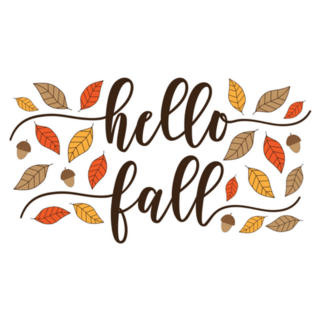 Hello Fall - Lettering Greeting Sticker