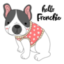 Hello Frenchie,  French Bulldog Sticker