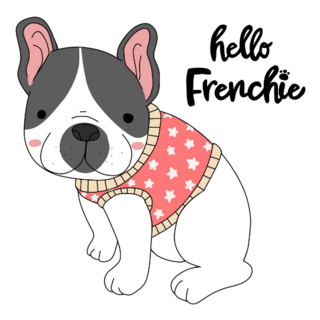 Hello Frenchie,  French Bulldog Sticker