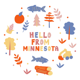 Hello From Minnesota Theme Sticker