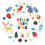 Hello From Ohio State Symbols Sticker