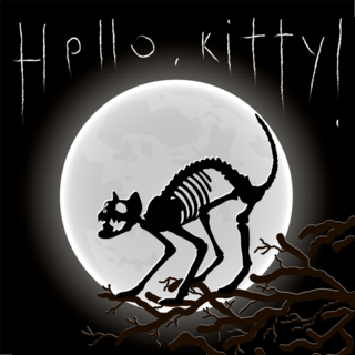 Hello Kitty Scary Cat Bones Sticker