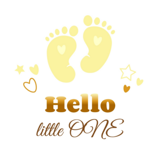 Hello Little One Baby Sticker