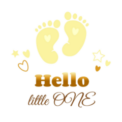  Hello Little One Baby Sticker