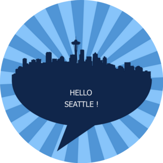 Hello Seattle Pop Art Sticker