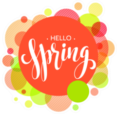 Hello Spring Bubble Stickers
