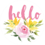 Hello Spring Flowers Sticker