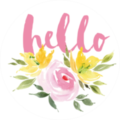 Hello Spring Flowers Sticker