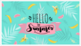Hello Summer Banana And Watermelon Sticker