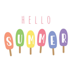 Hello Summer Colorful Popsicles Sticker