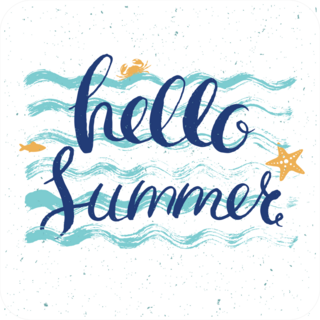 Hello Summer Ocean Sticker