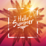 Hello Summer Palm And Frame Sticker