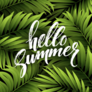 Hello Summer Palm Leaf Sticker