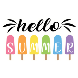 Hello Summer Popsicles Or Ice Pop Sticker