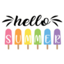Hello Summer Popsicles Or Ice Pop Sticker