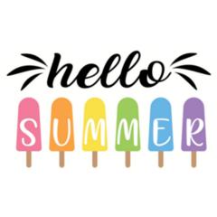 Hello Summer Popsicles Or Ice Pop Sticker