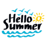 Hello Summer Seagulls Sticker