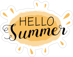 Hello Summer Sun Sticker