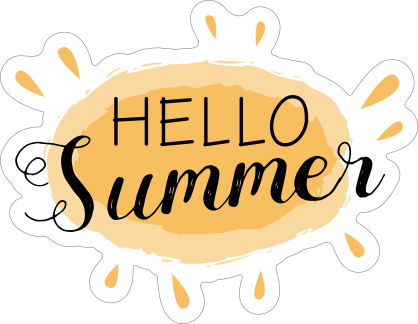 Hello Summer Sun Sticker
