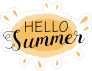 Hello Summer Sun Sticker