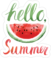 Hello Summer Watermelon Sticker