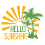 Hello Sunshine Palm Tree Sticker