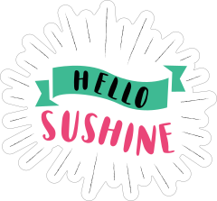 Hello Sunshine Sun Sticker