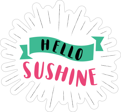 Hello Sunshine Sun Sticker