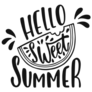 Hello Sweet Summer Lettering Sticker