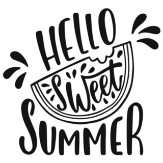 Hello Sweet Summer Lettering Sticker