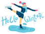 Hello Winter Bundled Skater Sticker